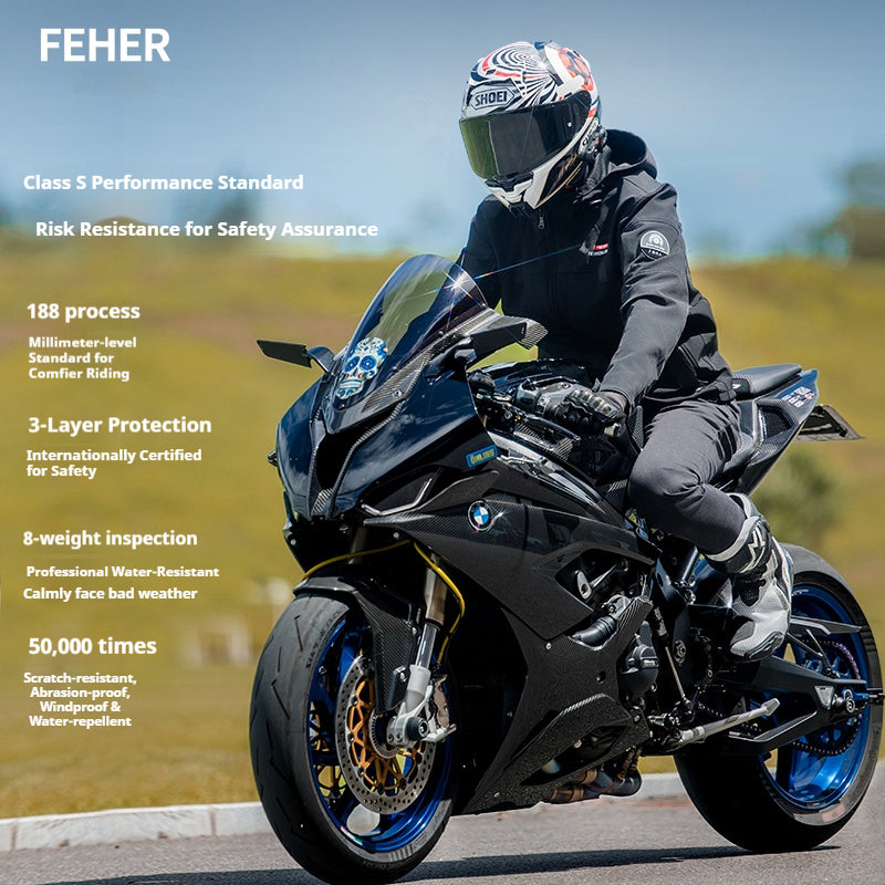 FEHER Men's Motorcycle Rally Suit JK-061 All Season Waterproof