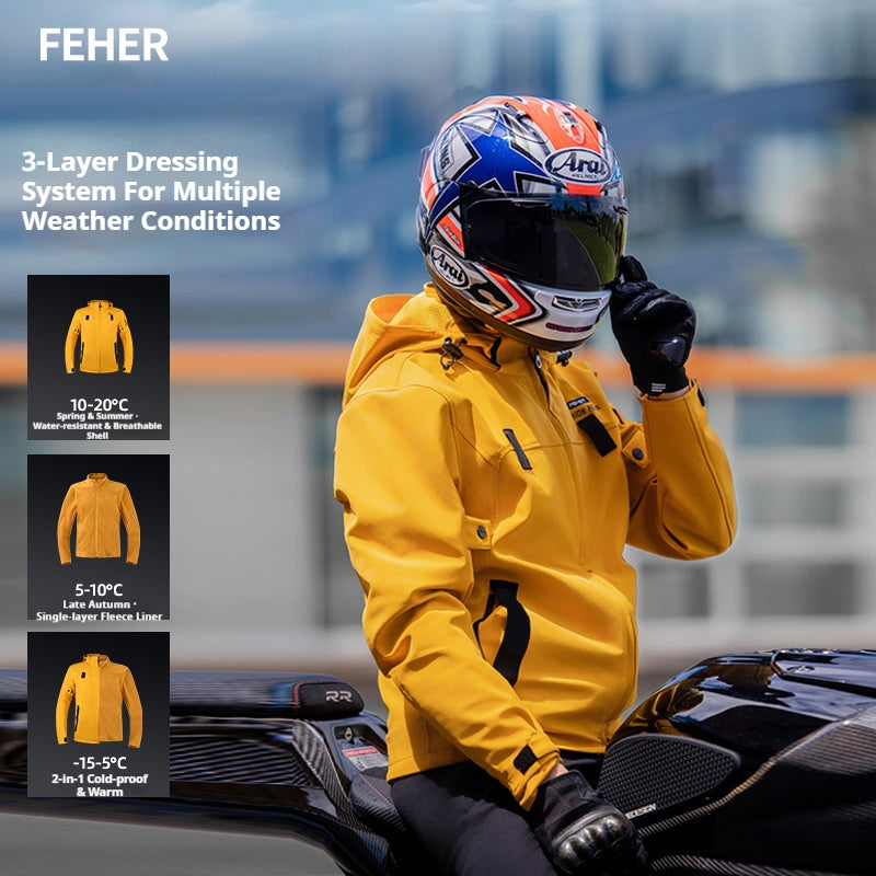 FEHER Men's Motorcycle Rally Suit JK-061 All Season Waterproof